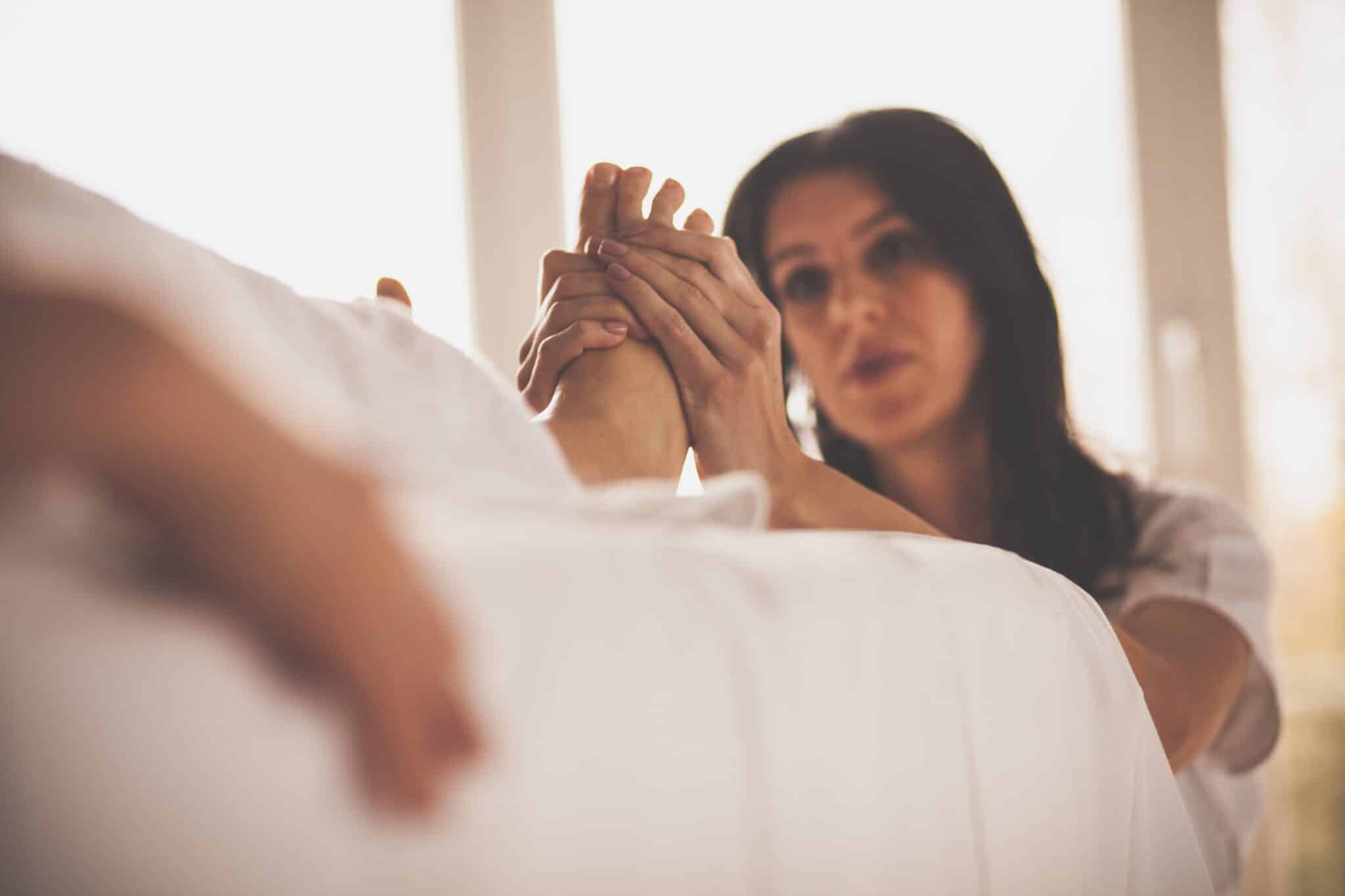 Séance de réflexologie en entreprise